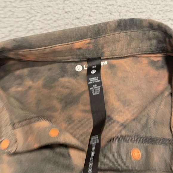 Lululemon Mens Fall XS Evolution Short Sleeve PoloTie Dye Sunset Gray Orange - Picture 3 of 7